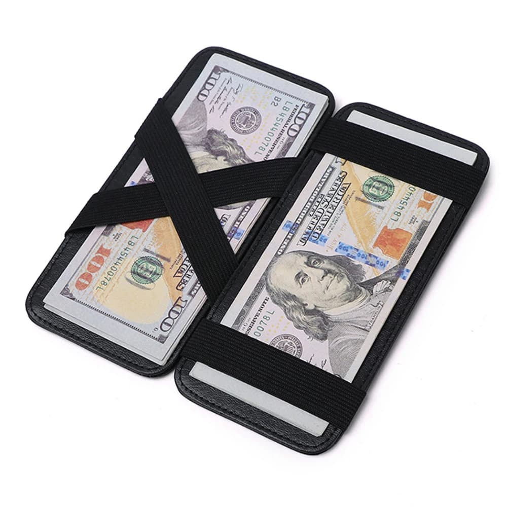Portafoglio in PU modello coccodrillo Id Bank porta carte di credito custodia protettiva custodia portatile da viaggio per organizer per banconote da uomo