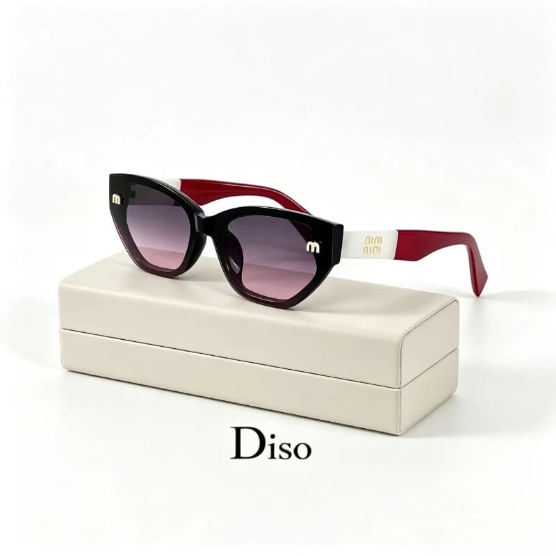 2026 New Letter Cat Eye Sunglasses Internet Celebrity Ins Same Retro Sun Glasses Women's Trendy Shades UV400 Protection Eyewear