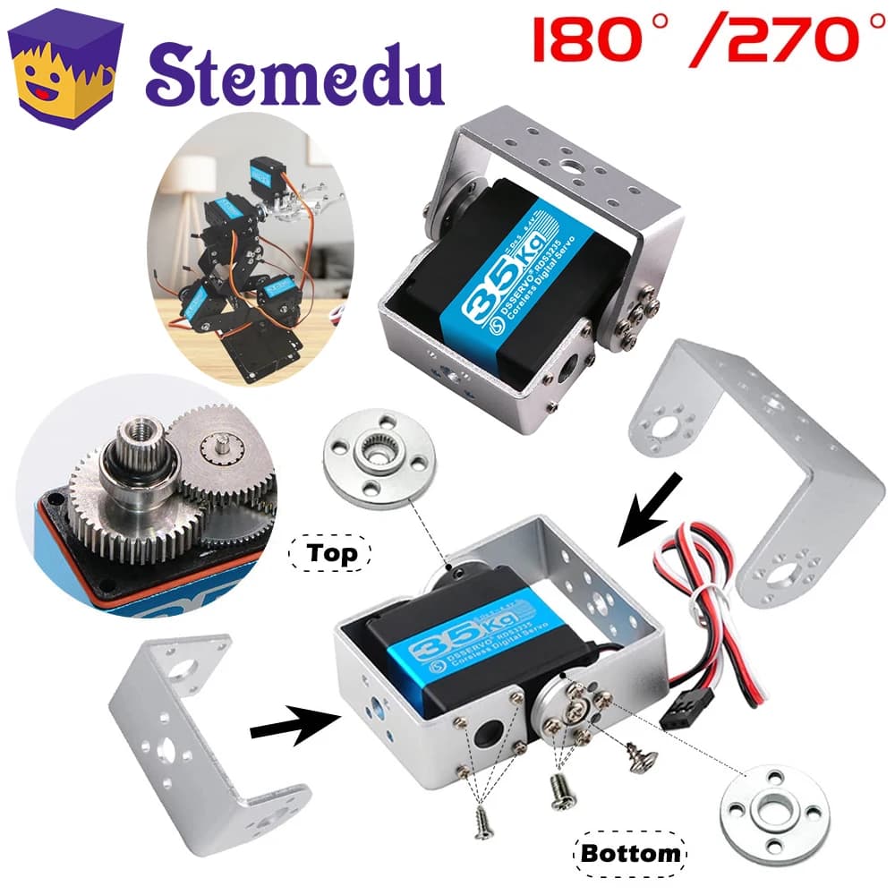 RDS3235 35KG Coreless Motor High Torque Metal Gear 180/270 gradi Servo digitale per Arduino Robotic DIY Drone RC Car Boat Truck