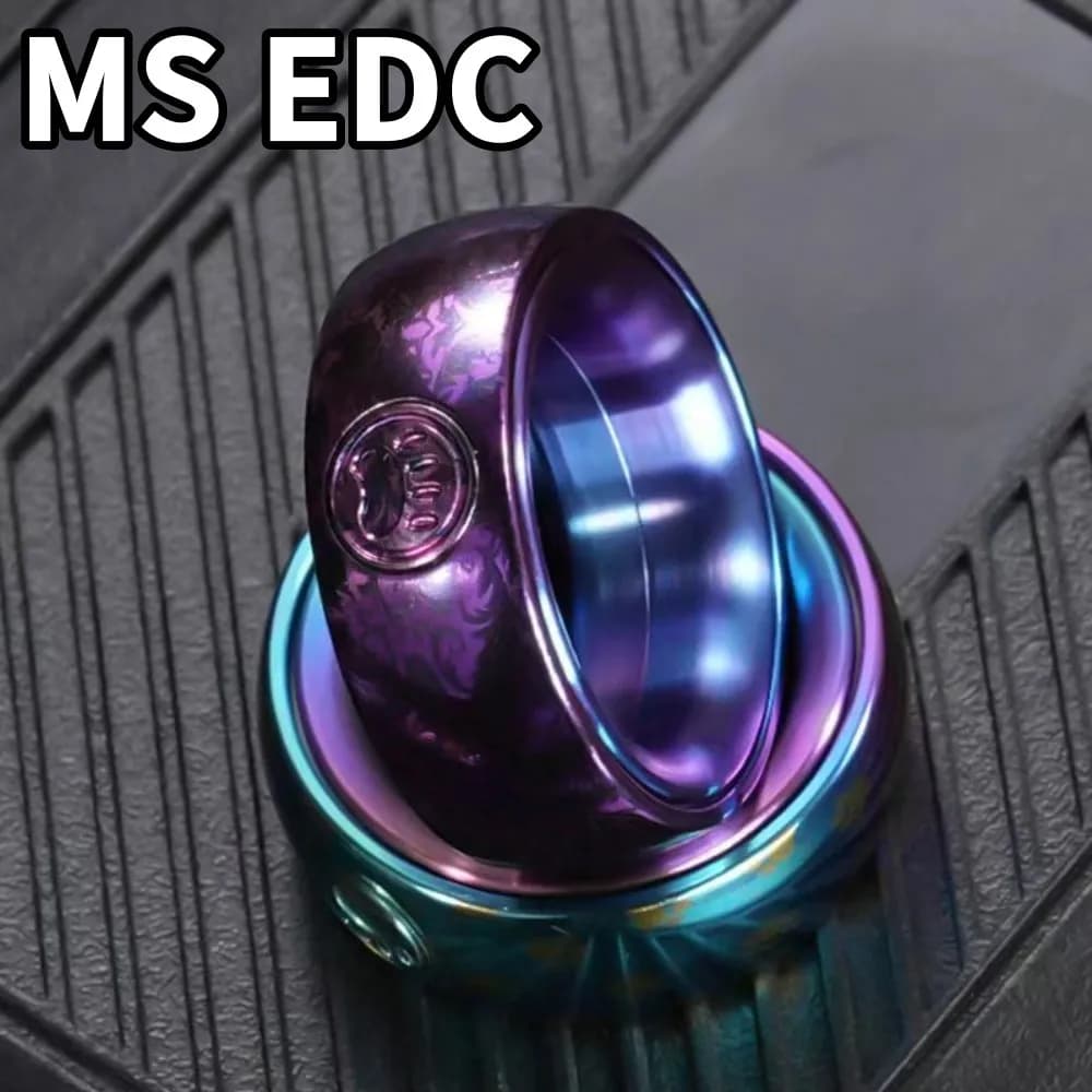 MSEDC Cricchetto Fidget Spinner Anello in alluminio Spinner Titanio Diametro interno 2 cm Fidget Toys per adulti