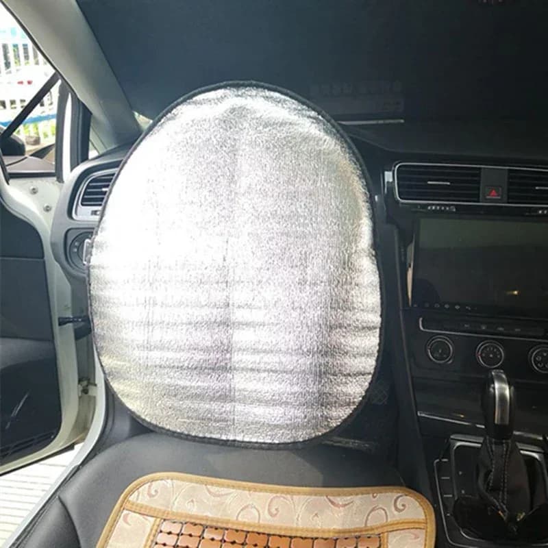 Car Seat Cover Dual Thickness Solar Protection Foldable Anti-uv Solar Protection Supplies Car Supplies Silver