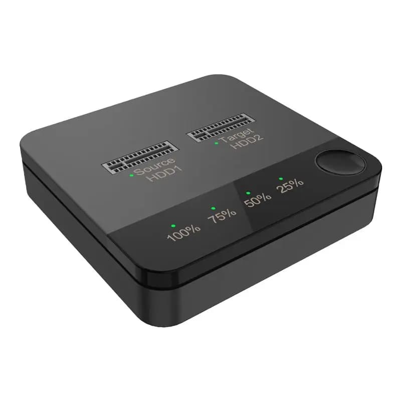 【PROMOZIONE】Docking station M.2 SATA nera, da tipo C a SATA, custodia esterna per disco rigido SSD, supporta la duplicazione offline.