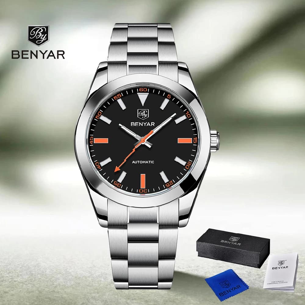 2025 Brand New Fashion Watches BENYAR DESIGN For Men's Mechanical Watches with Sapphire Mirror Stainless Steel Waterproof Watch
