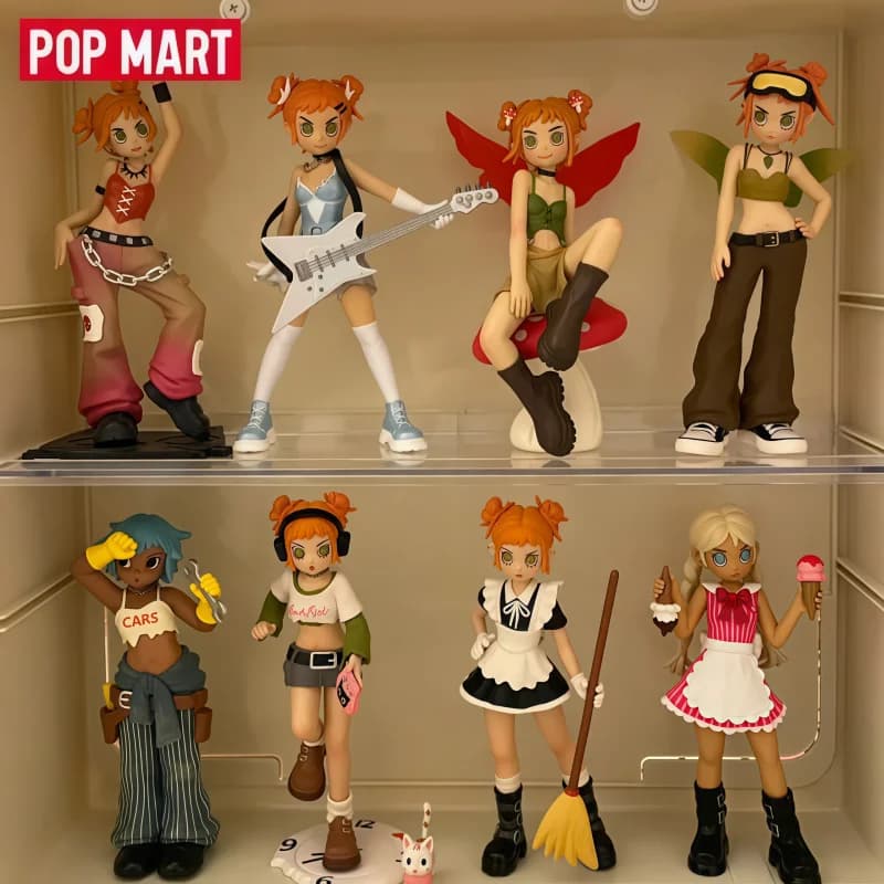 Pop Mart Peach Riot Rush Hour Series Blind Box Originale - Action Figure Anime Carina, Ornamento da Scrivania, Mystery Box, Giocattolo Personalizzato per Ragazze