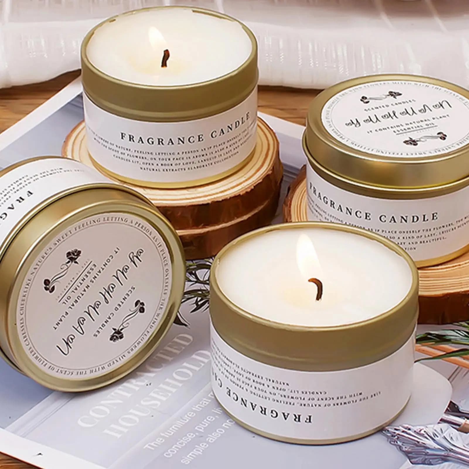 Candele Profumate in Cera di Soia, Elimina Cattivi Odori, Aromaterapia, Candela Profumata per Casa, Relax, Camera da Letto, Bagno, Campeggio, Regalo