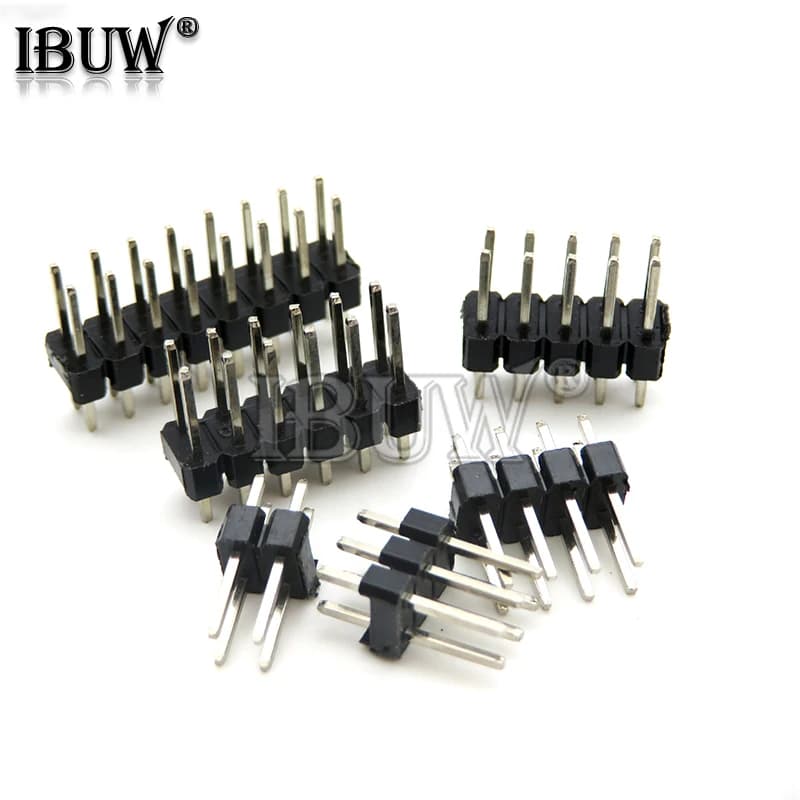 1000pcs/lot 2.54mm Double Row Male 40Pin Breakaway PCB Pinheader 2*40P