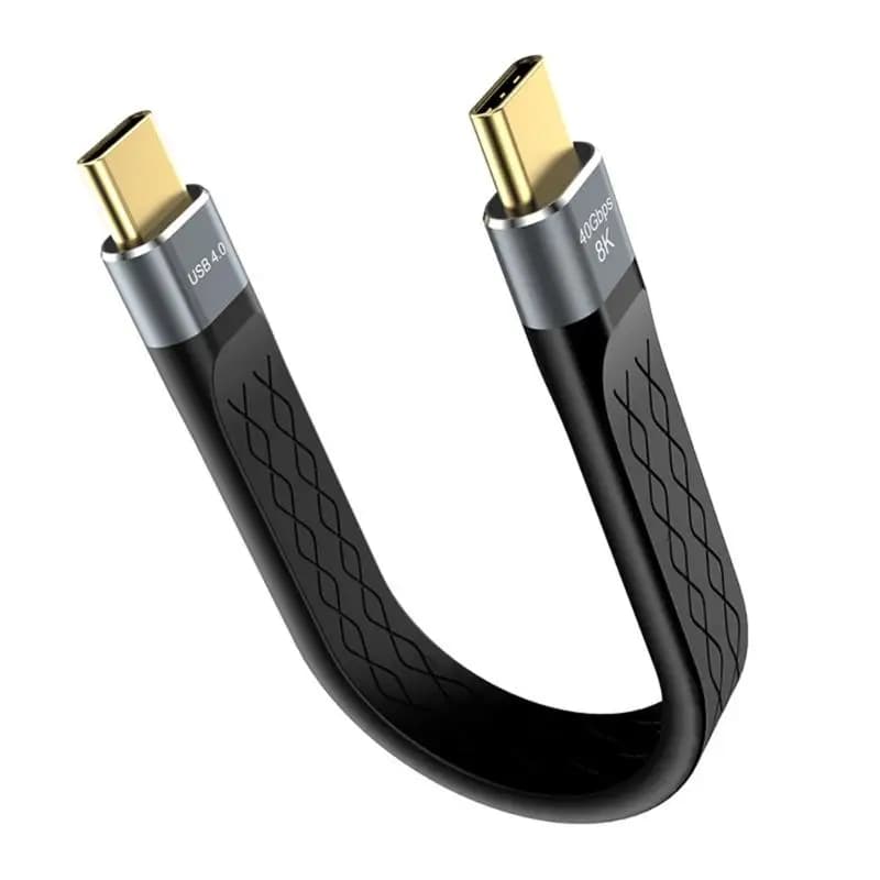 Cavo corto USB4 652F Trasferimento da 5,9 pollici a 40 Gbps Ricarica rapida da 240 W per tappetino telefonico