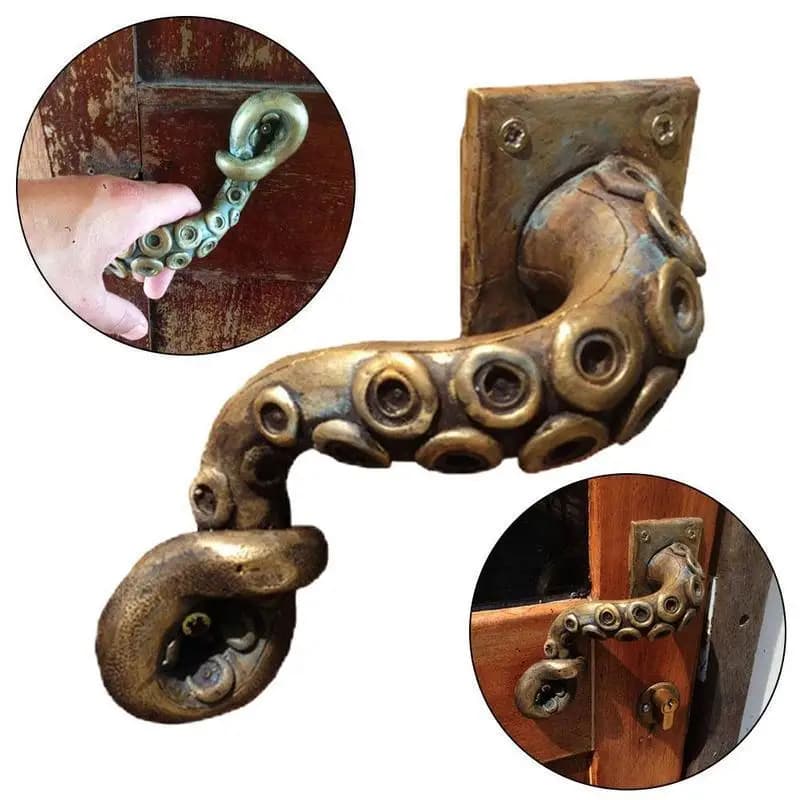 Pomello per porta Vintage Octopus gancio per esterni in stile animale cassetto per mobili barra tira Hardware maniglia antico armadio Shake Handshandle