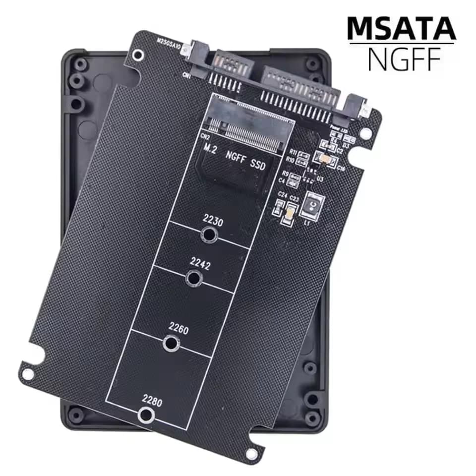 M.2 NGFF SSD To SATA3 External Hard Drive Box 6Gbps M.2 To SATA3 Converter Adapter Card Dual-Use Hard Disk Adapter Board for PC