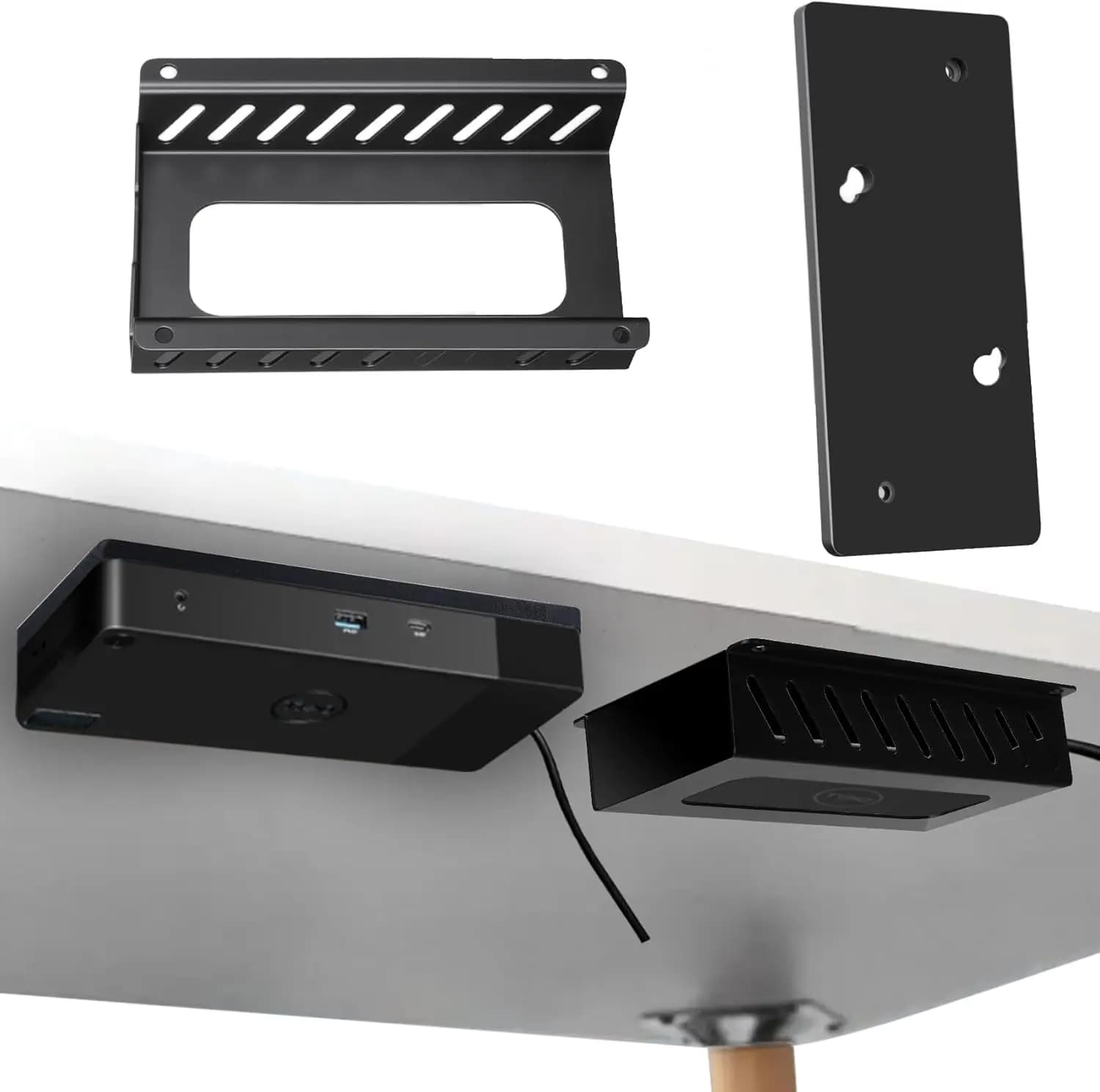 Supporto Sottoscrivania per Docking Station Dell WD19/WD22TB4 e Kit Porta Alimentatore, 130W/180W, Installazione Rapida
