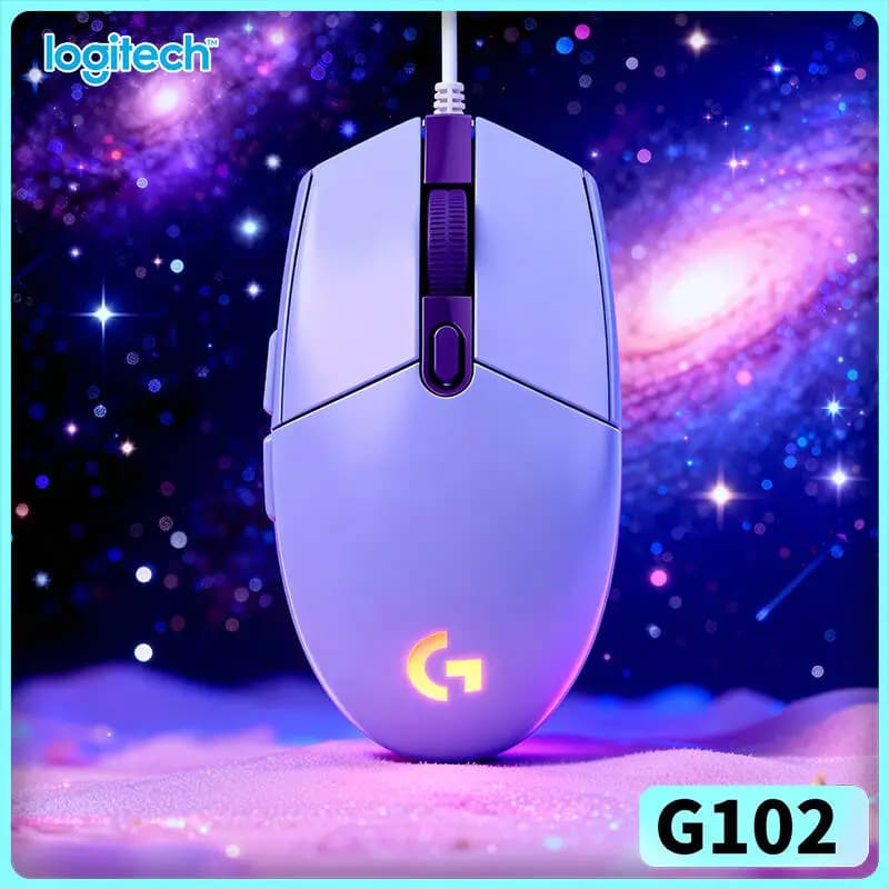 Mouse da Gaming Logitech G102, Design Leggero, 16,8 Milioni di Colori RGB, 20 Milioni di Clic per Divertimento Competitivo Quotidiano