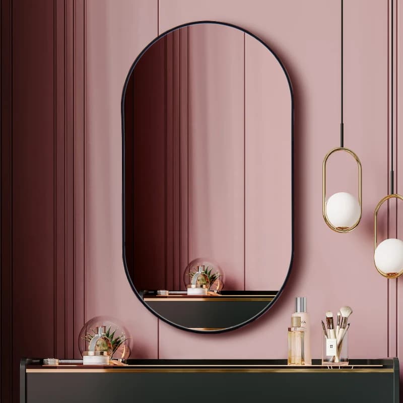 Specchio da parete ovale Bagno Funky Camera da letto di lusso Trucco Ragazze Itemsmirror Vanity moderno Soggiorno Espelhos Decorazioni per la casa