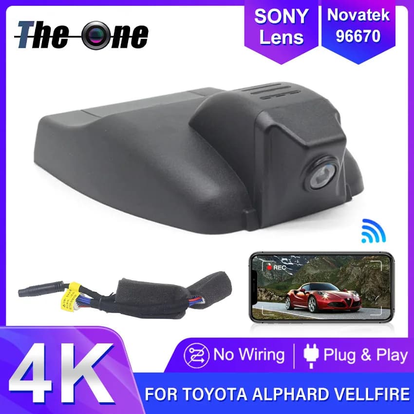 Nuovo! DVR per auto UHD 4K Plug and play Dash Cam Camera per Toyota Alphard 3a generazione facelifted e Vellfire 2a generazione (AH30) 2018-2022