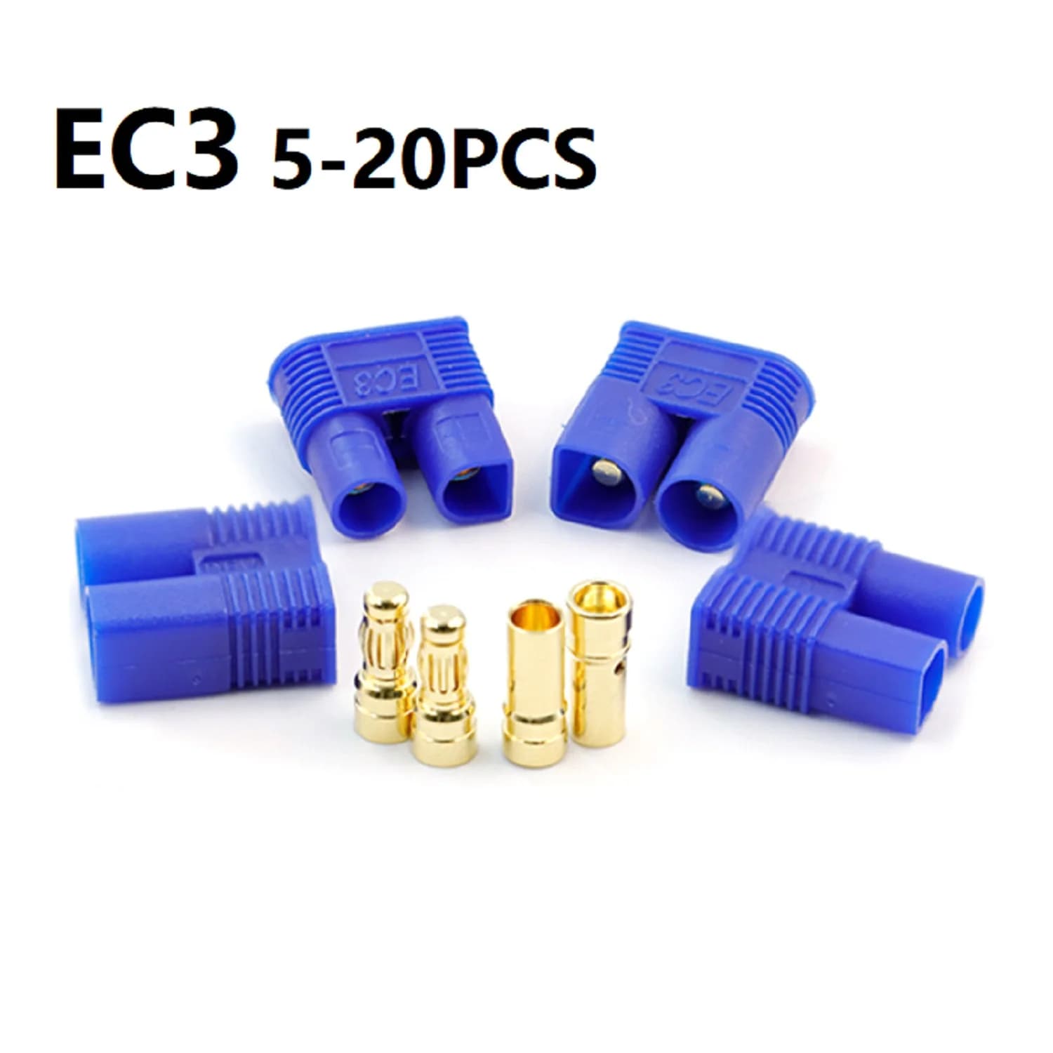 5-20 pz EC3 Connettore Della Batteria Spine EC3 Maschio Femmina Spina A Banana Connettori Oro Proiettile Connettore per RC ESC LIPO batteria