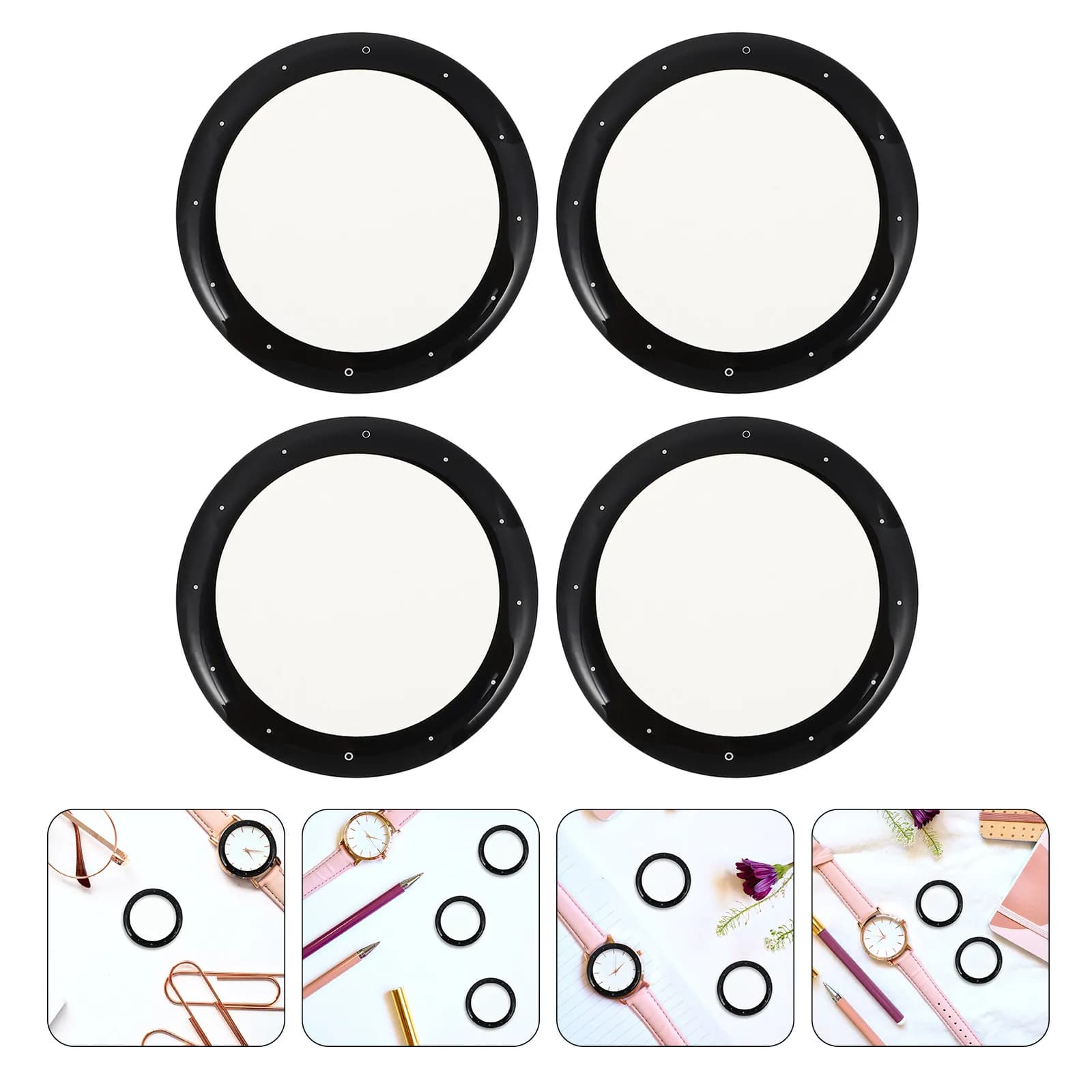 4Pcs Ultra-Thin Tempered Glass Screen Film for Smart Watch Full Coverage Flexible Protector Anti-Scratch Anti-Fingerprint Easy