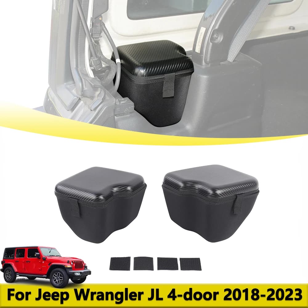 Organizzatore laterale del bagagliaio con coperchio per Jeep Wrangler Jl Rubicon 4 porte 2018-2023 Scatola portaoggetti per attrezzi per bagagliaio posteriore Accessori per ricambi auto
