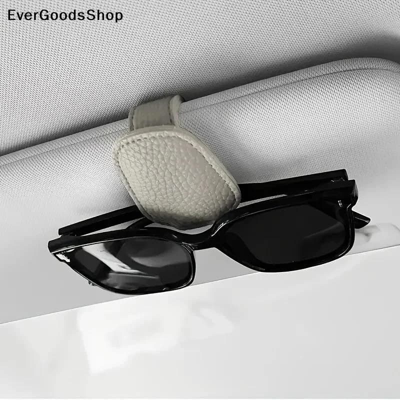 Nuovo Portaocchiali Magnetico Universale per Auto, Clip Magnetica in Pelle per Occhiali, Accessori Auto