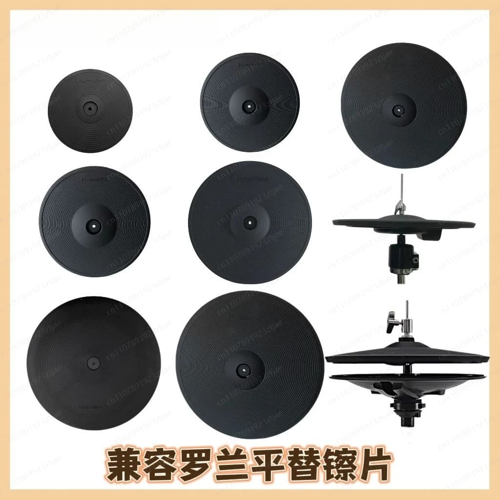 Set di Piatti per Batteria Elettronica Roland con Crash, Ride e Hi-Hat, Set di Espansione per Batteria Elettronica
