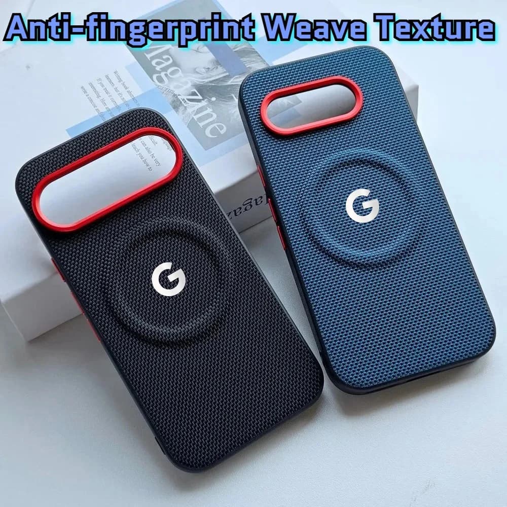 Magnetic Rear Phone Case with Luxury PU Leather Texture for Google Pixel 10 9 Pro XL Protective Shock-Free Charging Case