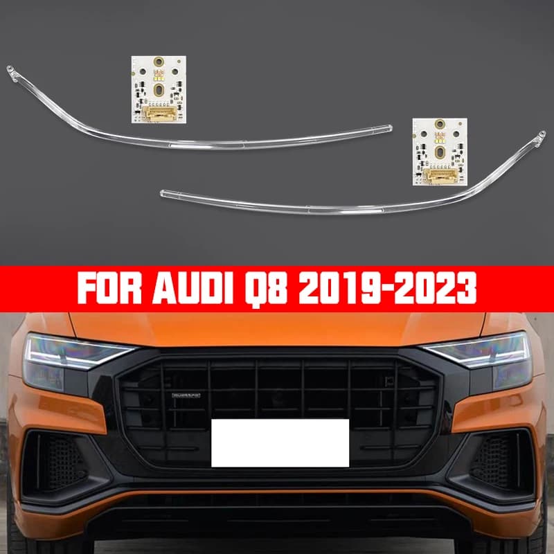 Per AUDI Q8 2019-2023 Auto DRL Piastra Luce tubo guida Faro Diurno Angel Eye Chip Bordo Modulo LED
