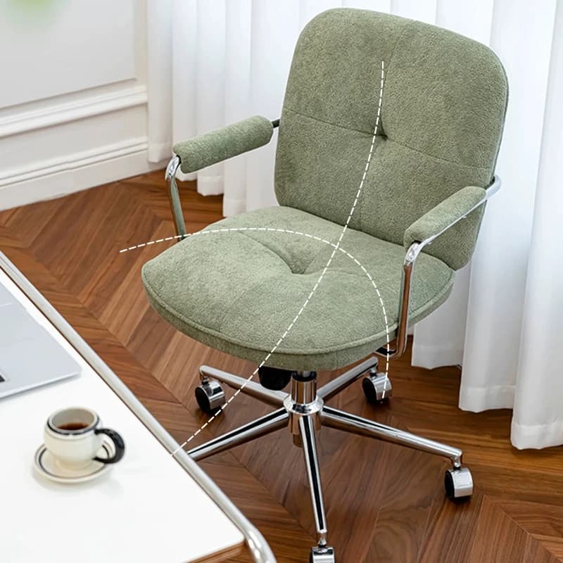 Sedia da Ufficio Girevole Ergonomica con Ruote per Camera da Letto, Salone, Computer, Gaming, Sedia Mobile per Ufficio e Salone