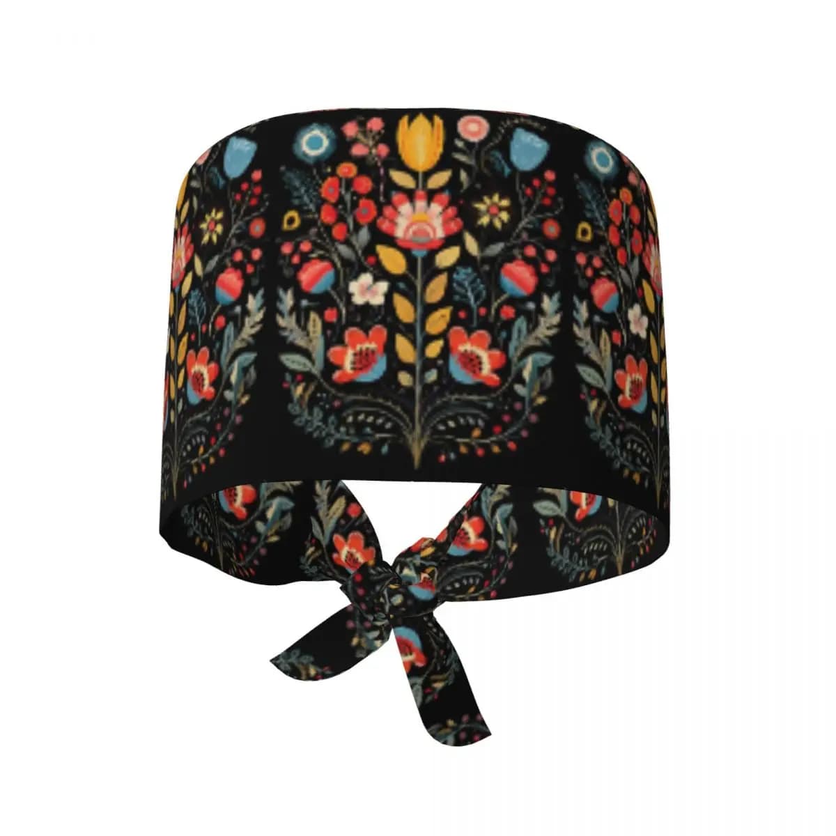 Polish Folk Flowers Print Poland Floral (16) Scrub Hat Doctor Berretto surgical gowns Unisex adjustable nurses for dentist