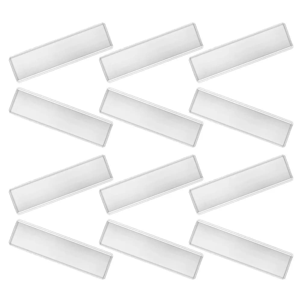 25 Pezzi Portaetichette in Plastica Trasparente Autoadesivi, Tasche per Schede Indice, Custodie Impermeabili per Etichettatura di Uffici, Magazzini, Cassetti e Scaffali