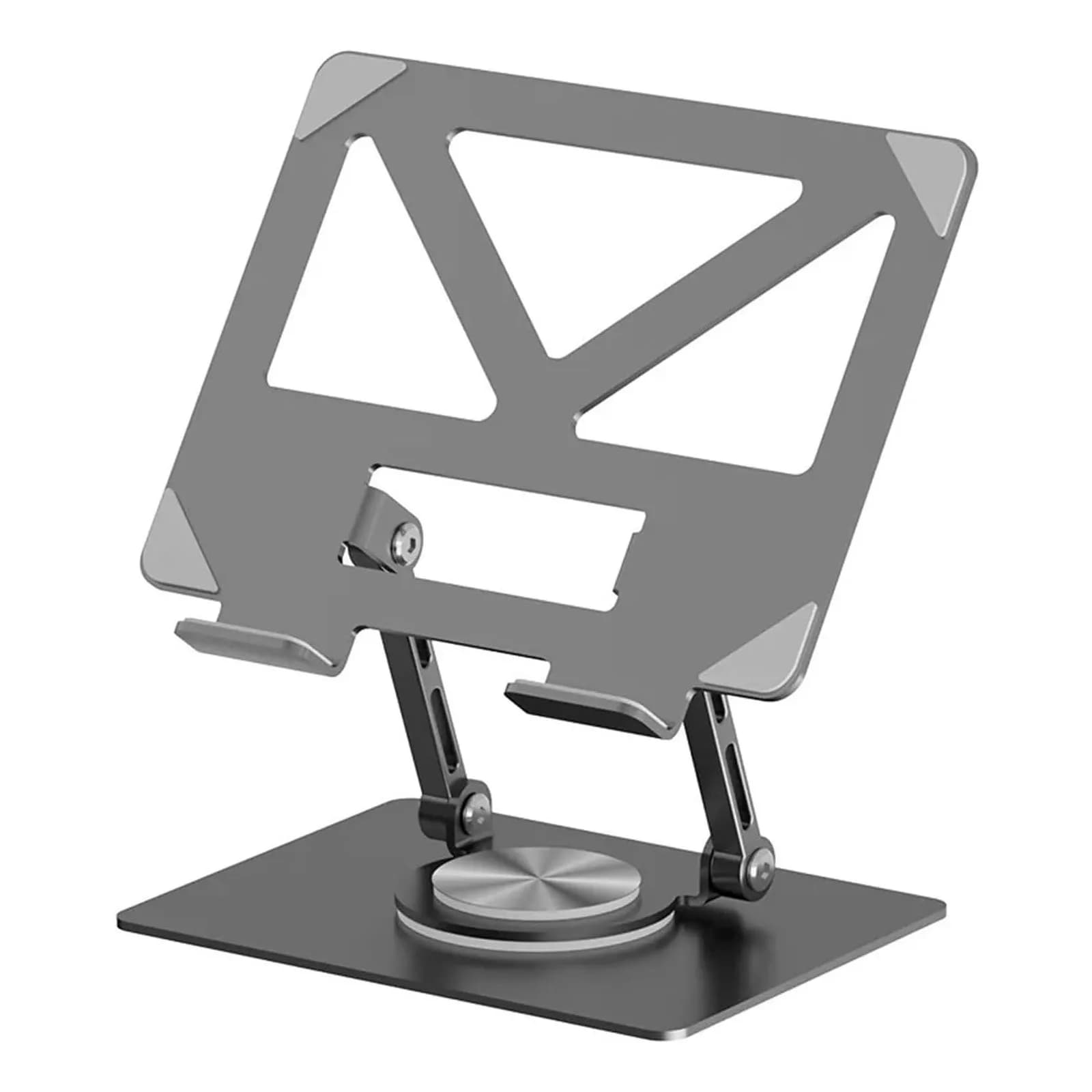 Scaffale per monitor con supporto girevole per tablet, rack in acciaio al carbonio per router per cavi 4-13