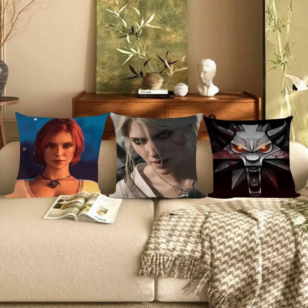GAME The Witcher 3 Wild Hunt Pillow Cover For Bedroom Room And Living Room Sofa Decorative Cushion Cover