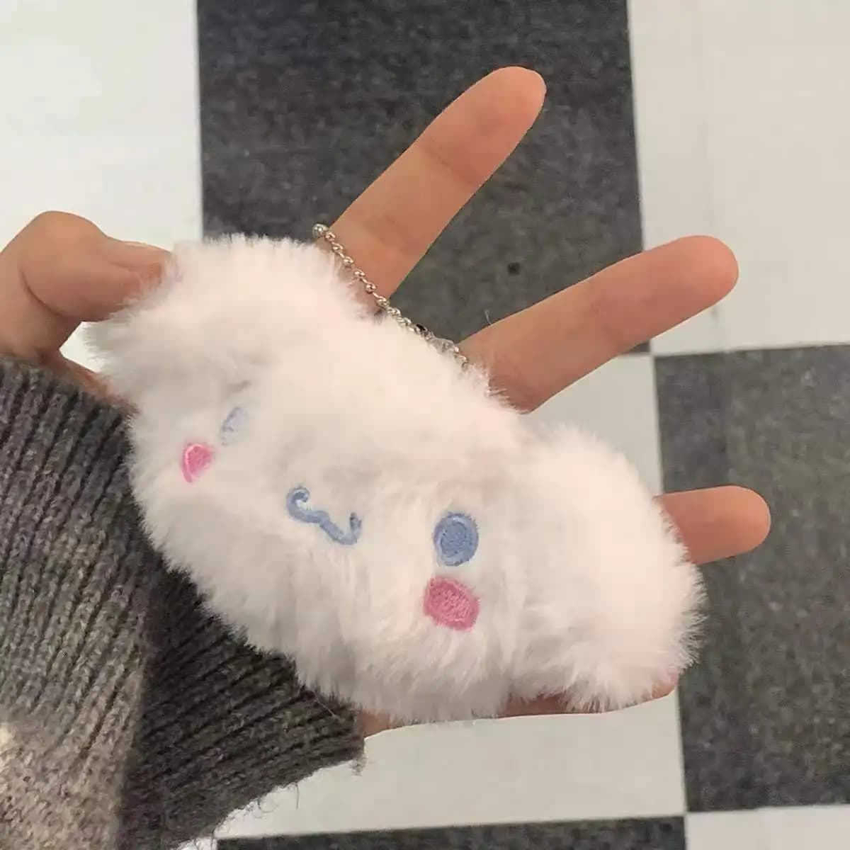 Peluche Sanrio Giapponese, Simpatico Cartone Animato Anime, Burger, Hello Kitty, Cinnamoroll, My Melody, Ciondolo per Borsa, Portachiavi a Cuore da Ragazza, Regalo di Compleanno