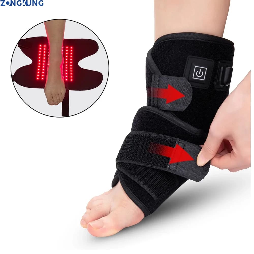 660nm 850nm Infrared Phototherapy Belt for Hand Foot Wrist Pain Relief Wound Healing Brace LED Red Light Therapy Ankle Massager