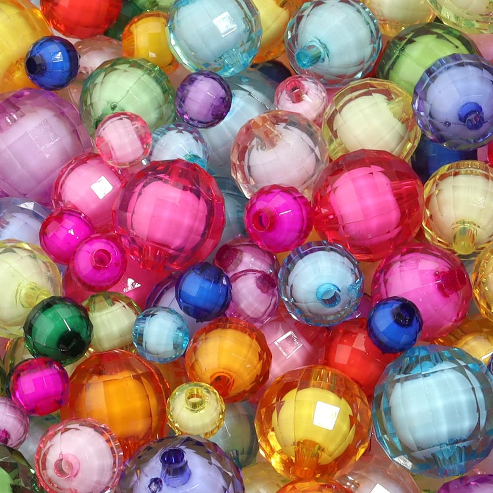 20-100pcs 8/10/12/14/16/18/20mm perline acriliche sfaccettate perline spaziatrici sciolte per gioielli che fanno braccialetto fai da te accessori collana