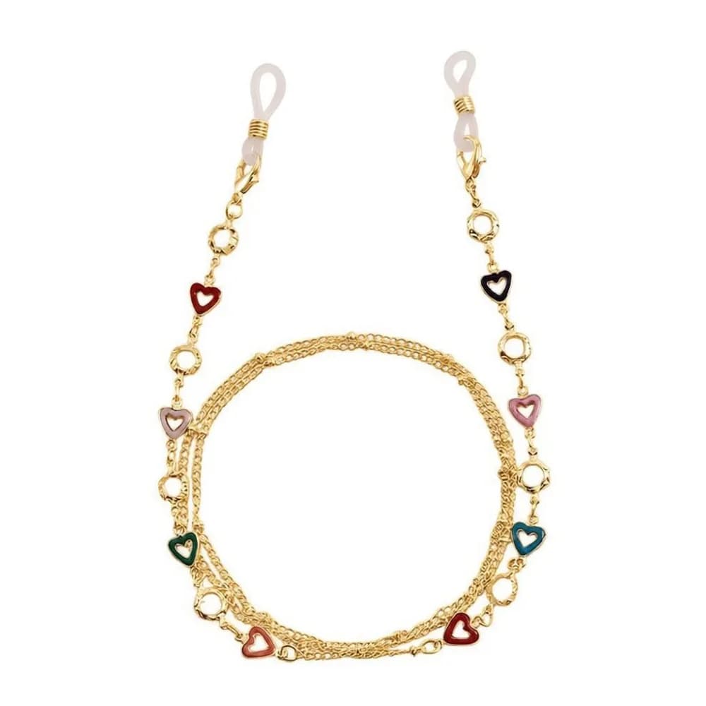 Metal Chain Glasses Chain Colorful Eyeglasses Necklace Sunglasses Mask Chain Rhinestone Nonslip Mask Lanyard Eye Accessories