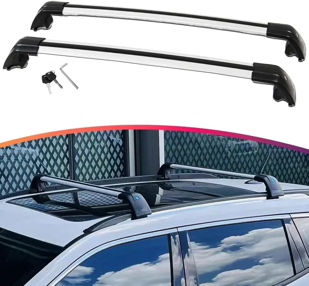 Roof Rack Cross Bars for Chery JAECOO 5 J5 petrol 2024-2026, Lockable Design & 75kg Capacity | Black Mixed Silver