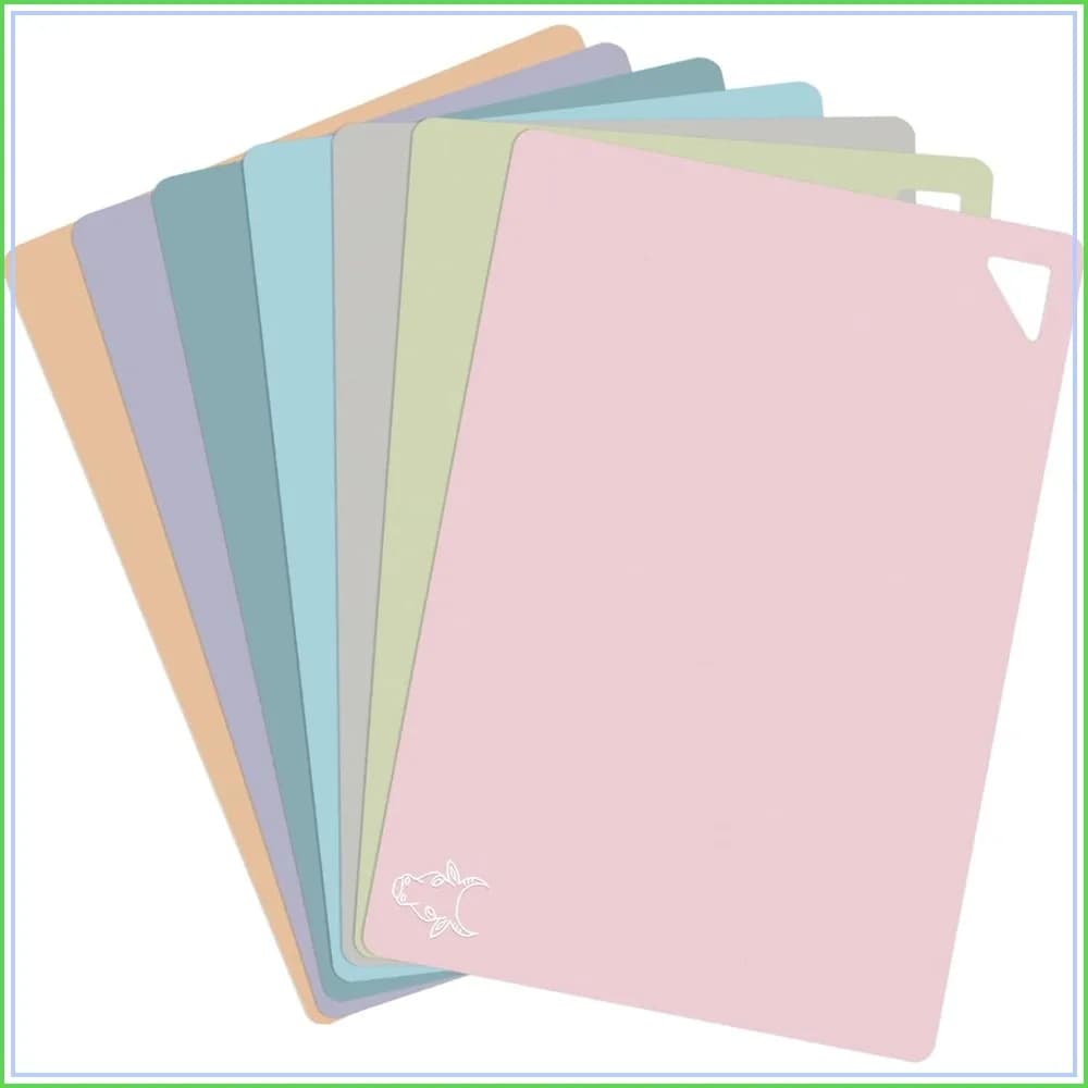 7-Piece Flexible Cutting Board Set, Non-Slip Kitchen Mats with Food Icons, BPA-Free, 15x12 Inches