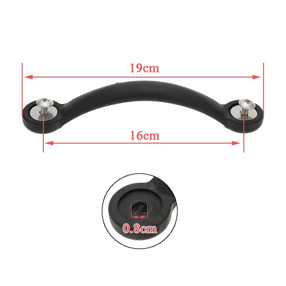 Canoe Boat Side Mount Carry Handle with Screws and Gaskets Rubber Paddle Craft Attachment for Kayak Canoe Watercraft Use