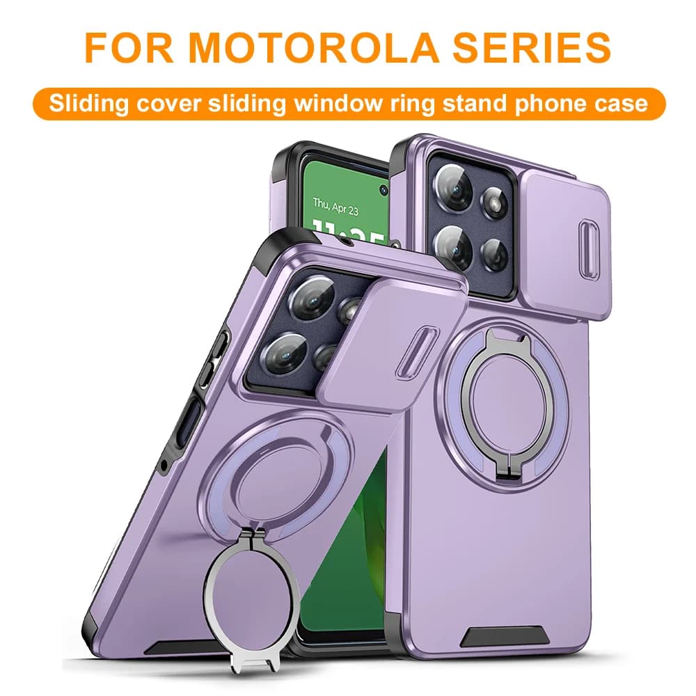 Magnetic Rugged Phone Case For Moto G Stylus Pure Power Play 4G 5G 2025 360°Rotatable Ring Kickstand Shockproof Protective Cover