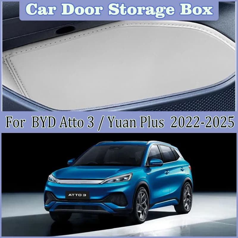 Organizer per vano portaoggetti sottoporta auto per BYD Atto 3 Body Kit Yuan Plus 2022-2025, contenitore portaoggetti tascabile, accessori auto