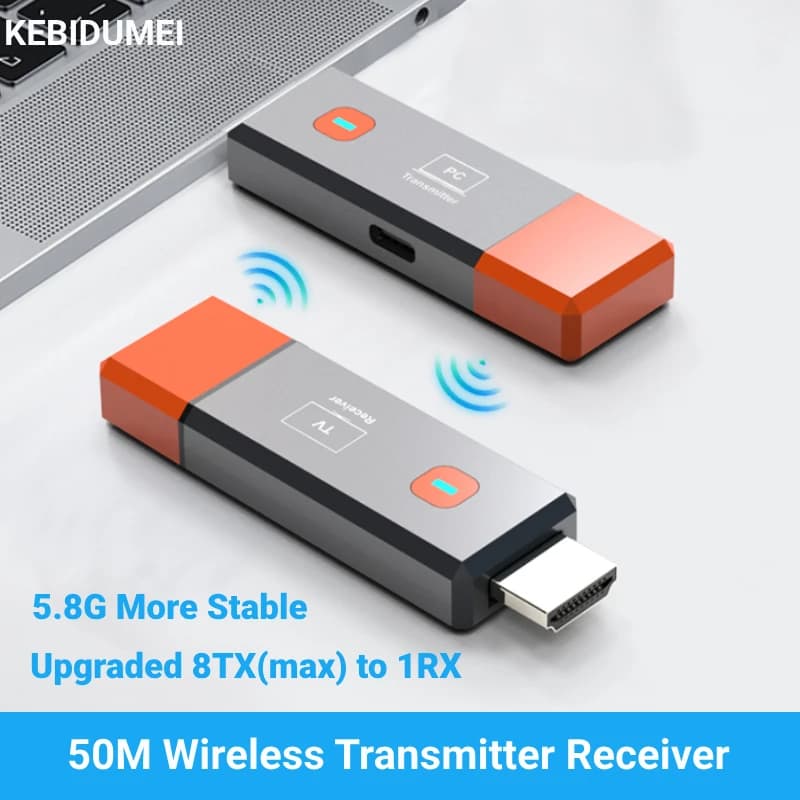 Ricevitore trasmettitore video wireless 50M Extender compatibile HDMI TV Stick Interruttore adattatore specchio schermo per monitor Proiettore PC