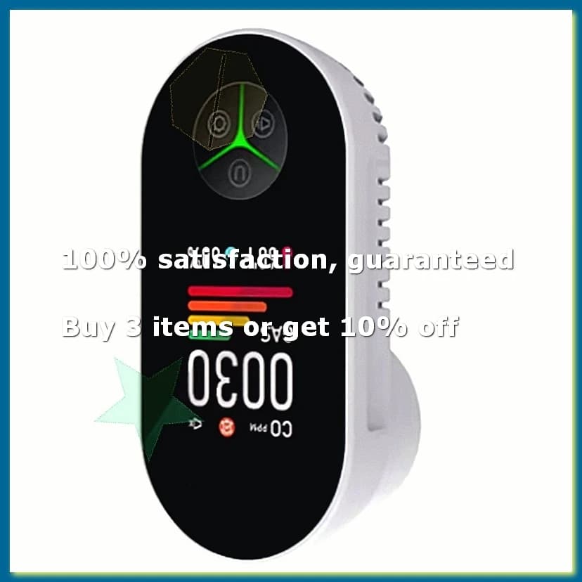 4-in-1 Natural Gas Alarm Carbon Monoxide Detectors Plug in Combination Built-in CO/Combustible Gas/Temp Humidity US Plug