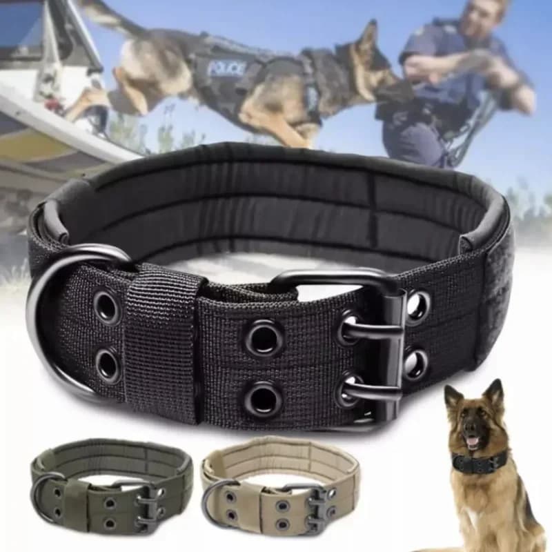 Collare per cani regolabile collare per cani militare da addestramento riflettente classico collare per cani tattico resistente in Nylon pastore tedesco