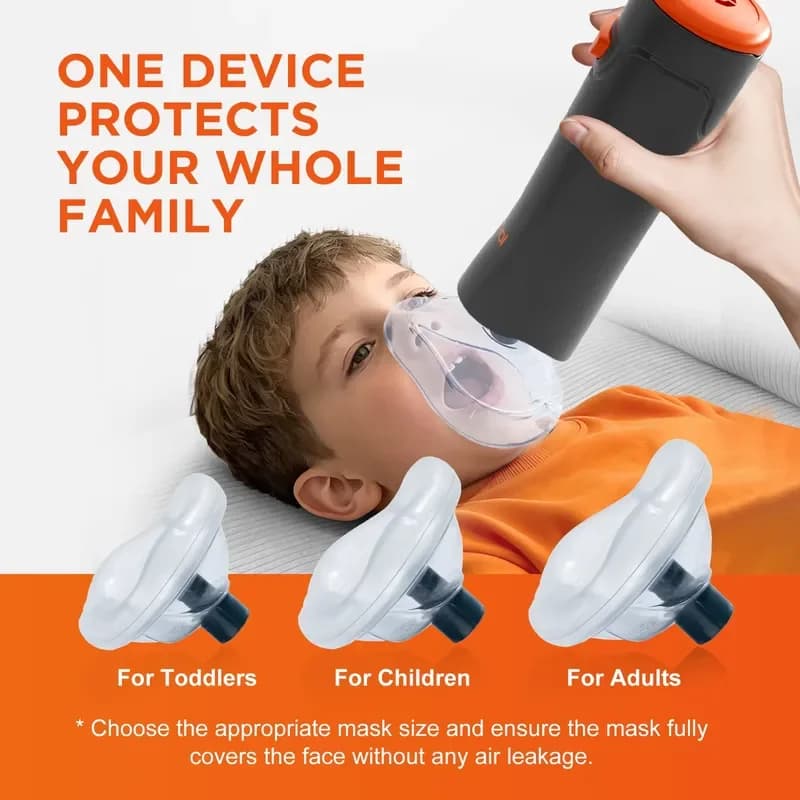 Portable Choking Rescue Device with 3 Masks Choking Device First Aid Kit Heimlich Maneuver Choking Emergency