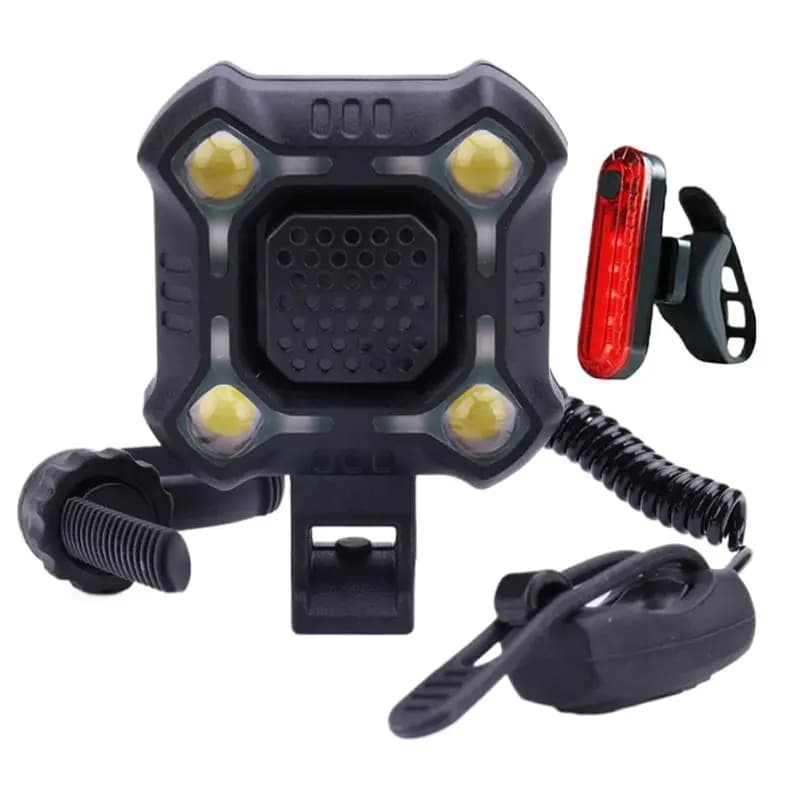 NEW HOT In Stock-Bicycle Horn With Wide Range Floodlight And Front Light Tail, USB Rechargeable Bicyclé For Mountain Bikes,Scoot