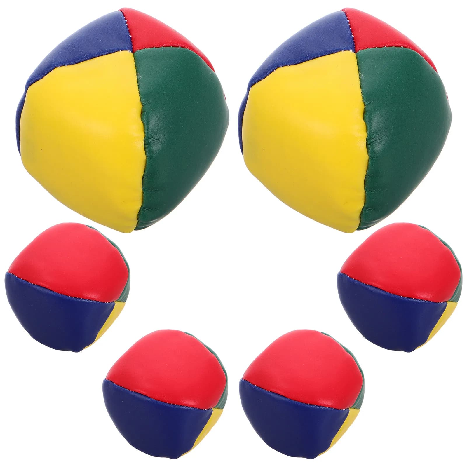 6 Pezzi Sacchetti di Palline Rotondi in PU, Piccoli e Colorati, Gioco di Lancio per Bambini, Coordinazione Occhio-Mano, Divertimento per Attività Familiari Indoor e Outdoor