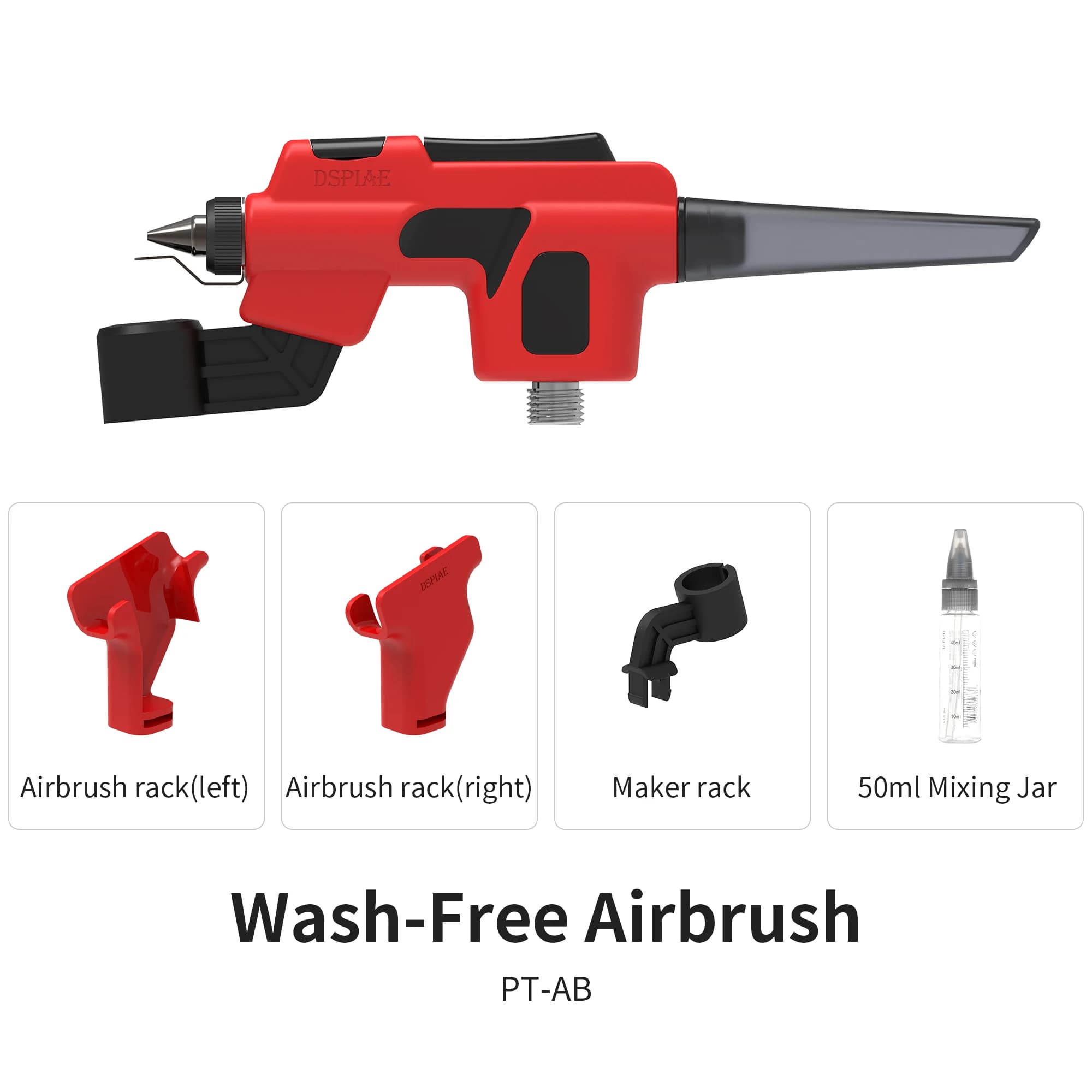 【DSPIAE PT-AB】 Aerografo senza lavaggio con pennarelli per verniciatura di modelli in scala Cambio rapido di colore Strumenti artigianali fai-da-te per aficionati