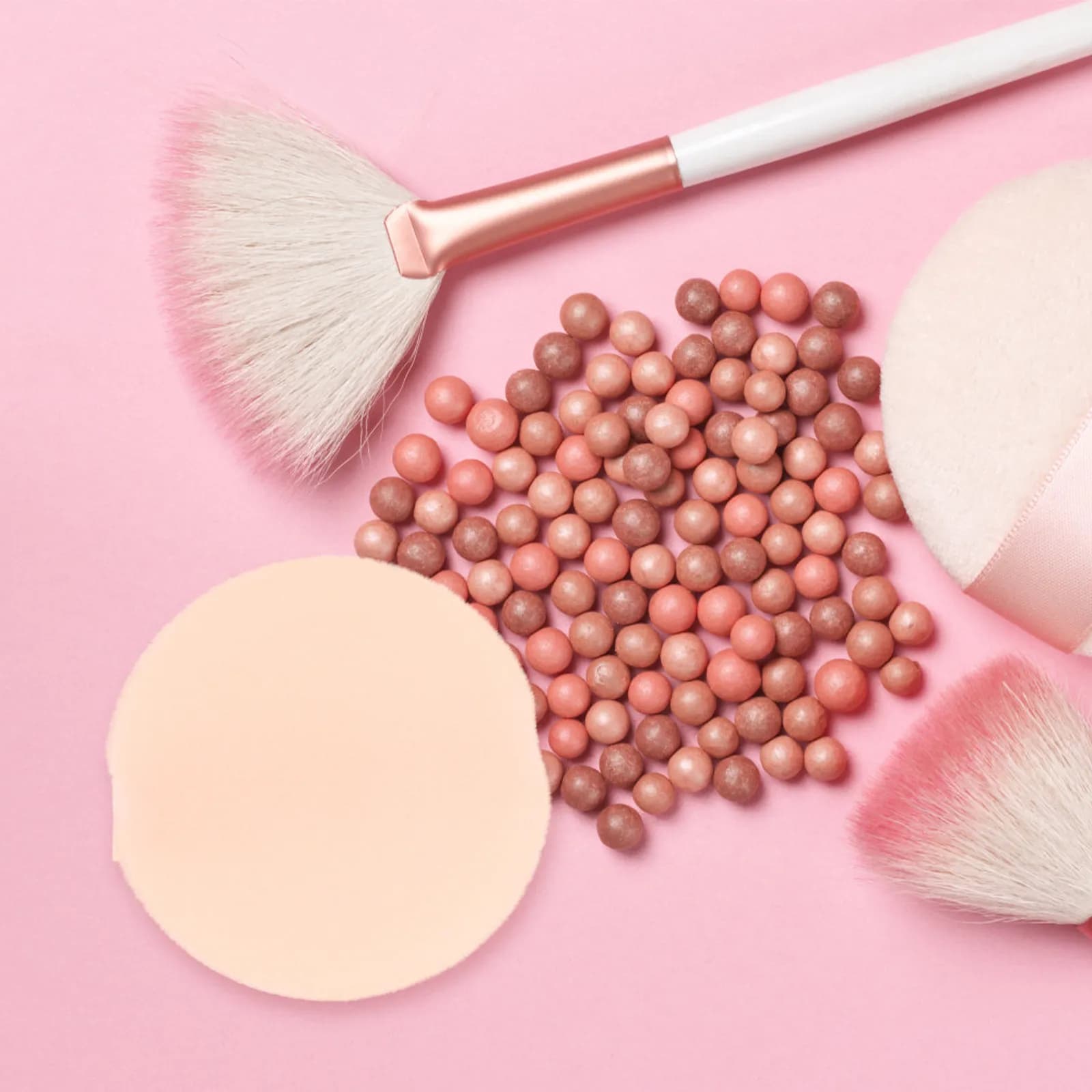 Premium Refillable Powder Case with Flip Design Airtight Lid Elastic Mesh for Loose Powder Blusher Foundation Portable