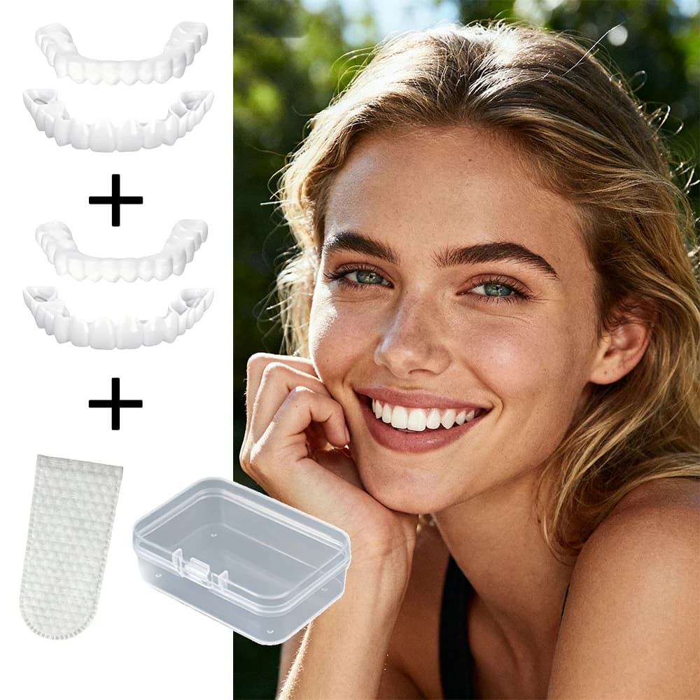 Waterproof Daily Teeth Veneers, Reusable Whitening Cover, Not easy to fade or deform after washing H2931