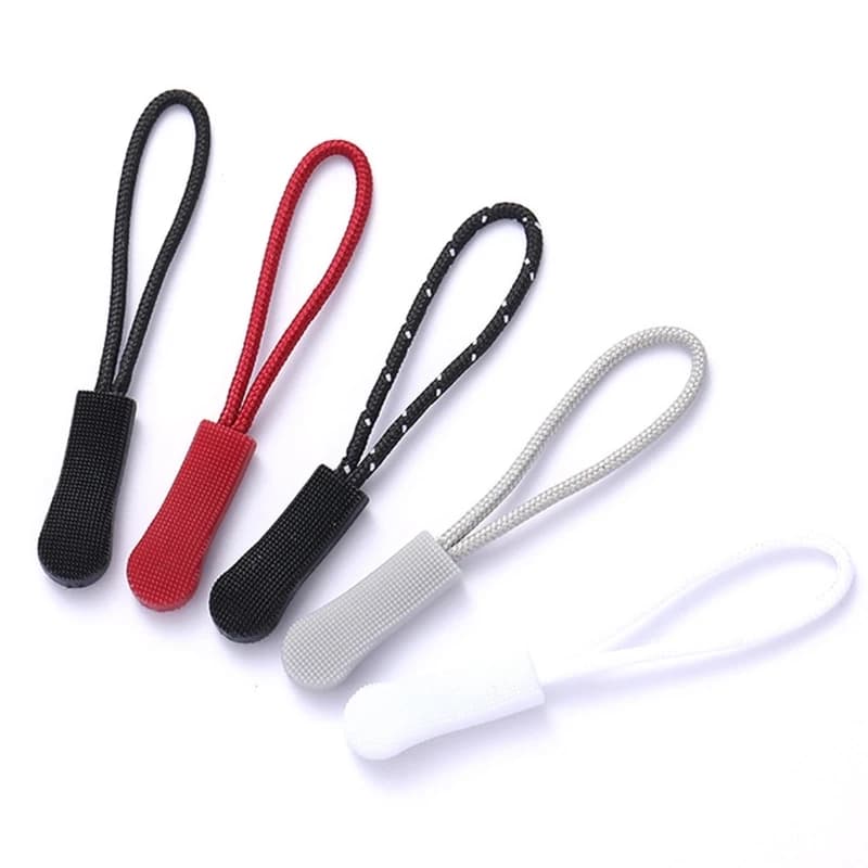 10 pcs Zipper Pull End Pull Extractor Fit Corda Tag Spare Clip Corrupted Buckle Zip Cord Tab Travel Bags Valigia Tent Backpack