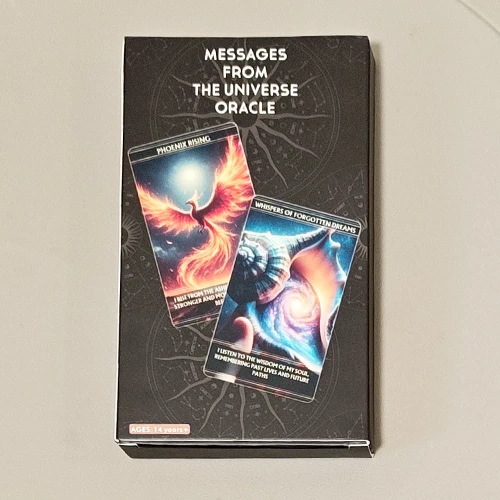 Carte Oracolo dei Messaggi dall'Universo 12*7cm, 36 Carte di Affermazione Spirituale per Guida e Manifestazione