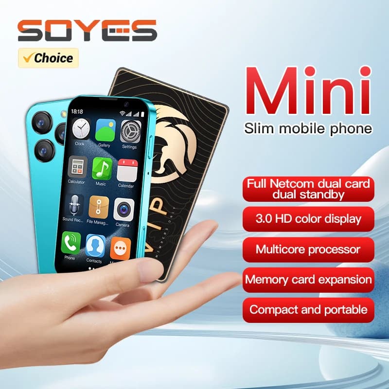 SOYES XS18 Pro 3.0 "Mini Smart Phone Android9.0 Face ID 2GB RAM 16GB ROM Riconoscimento facciale Dual SIM Standby 3G Piccolo telefono